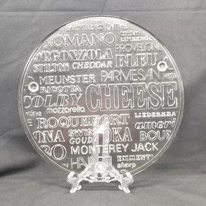 Glass 10.5" Round Hosting, Cheese Serving Platter